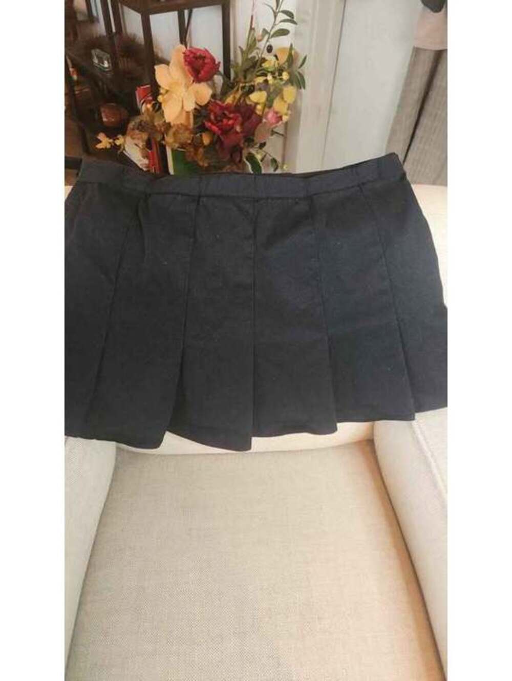 GAP MINI SKIRT PLEATED BLACK COTTON & SPANDEX CL0080